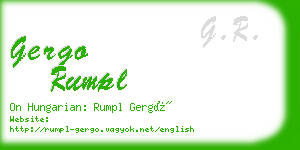 gergo rumpl business card